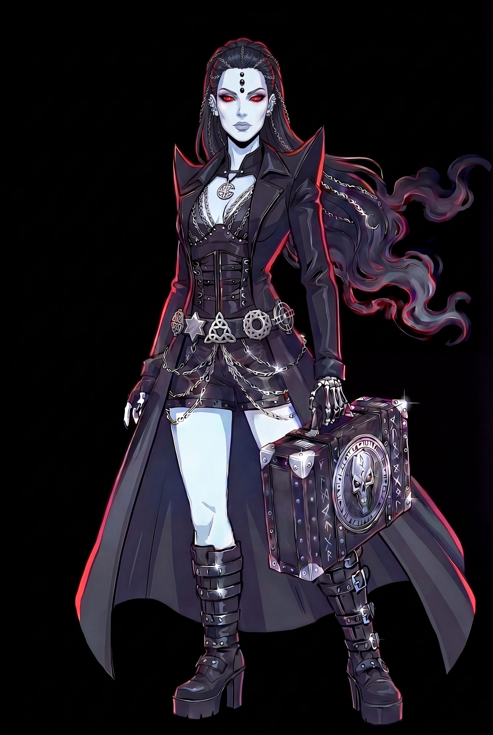 Red eyes full body